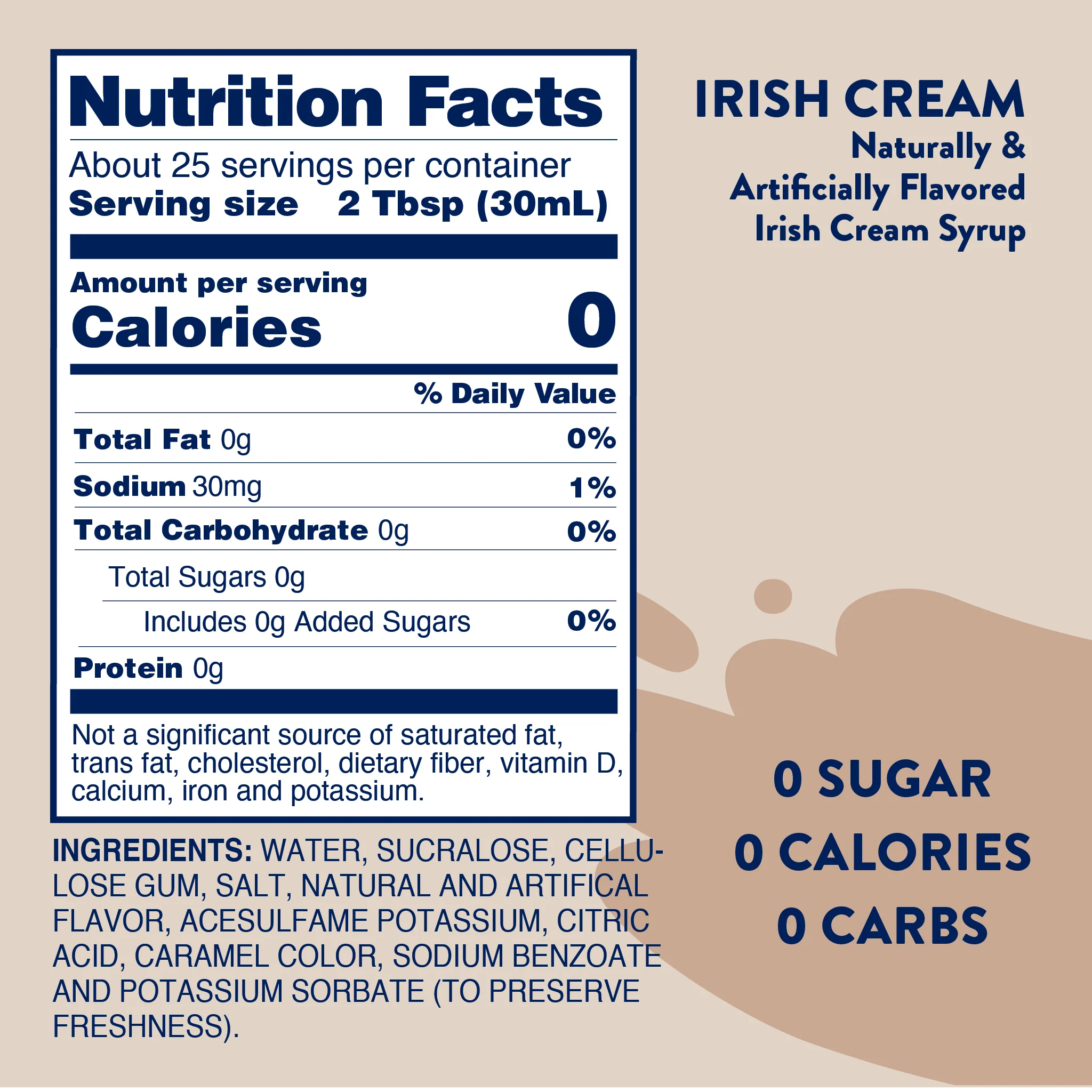 Sugar Free Irish Cream Syrup - Image 6